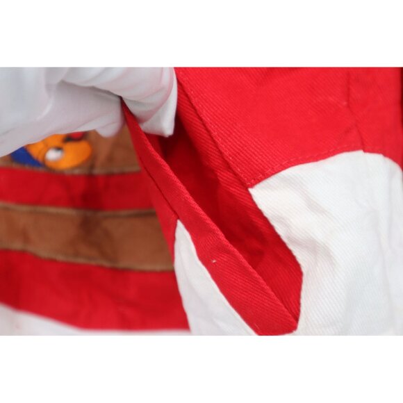 Vintage Vogue Looney Tunes Embroidered Red Bomber Jacket Medium - Picture 12 of 16